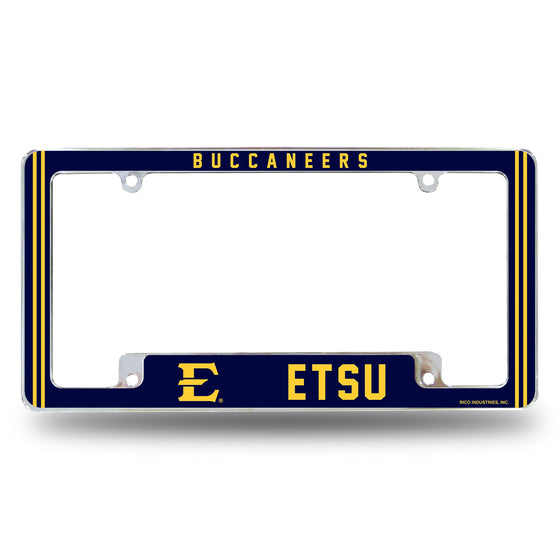 East Tennessee State Alternate Design All Over Chrome Frame - Bottom Oriented