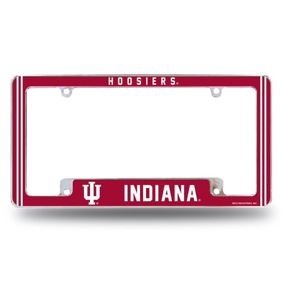 Indiana University Alternate Design All Over Chrome Frame - Bottom Oriented