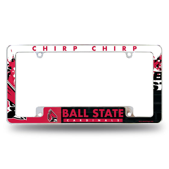 Ball State All Over Chrome Frame (Bottom Oriented)