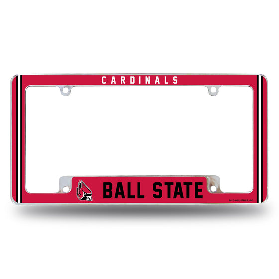 Ball State Alternate Design All Over Chrome Frame - Bottom Oriented