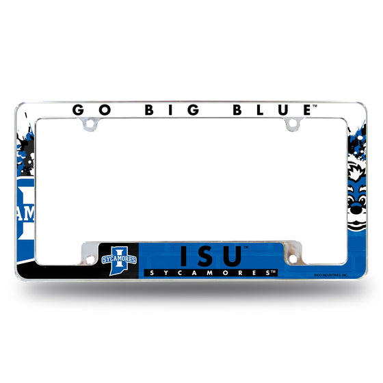 Indiana State All Over Chrome Frame (Bottom Oriented)