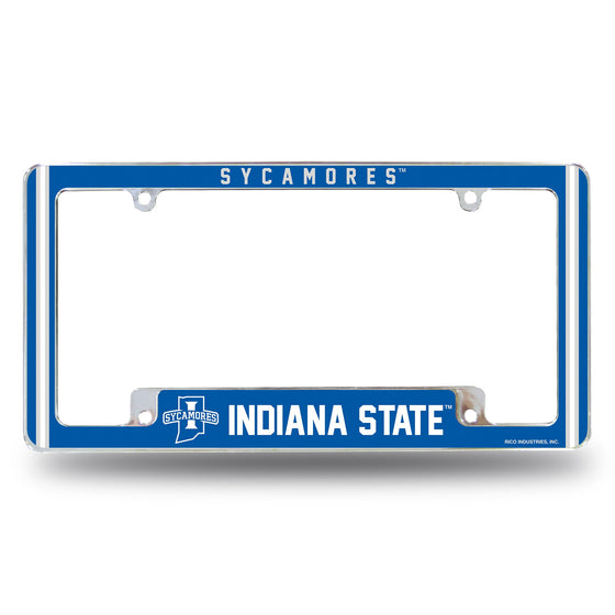 Indiana State Alternate Design All Over Chrome Frame - Bottom Oriented