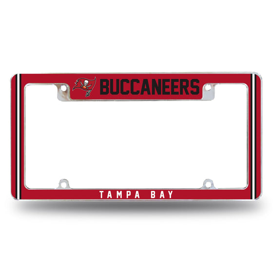 Buccaneers Alternate Design All Over Chrome Frame - Top Oriented