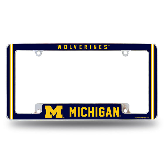 Michigan University Alternate Design All Over Chrome Frame - Bottom Oriented