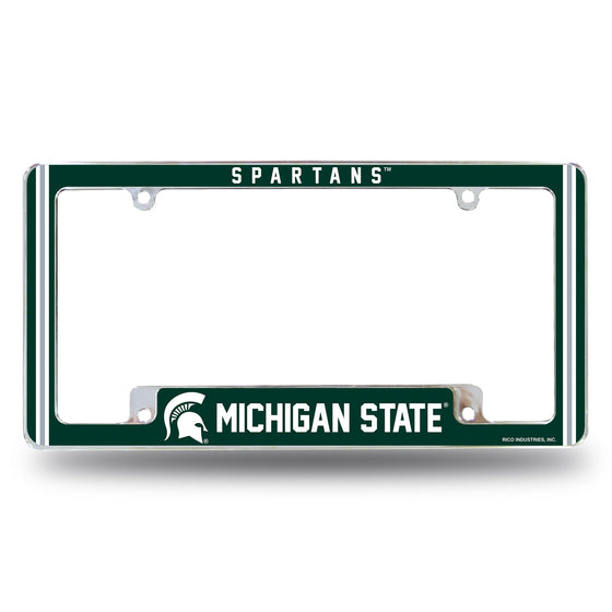 Michigan State Alternate Design All Over Chrome Frame - Bottom Oriented