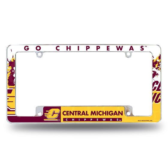 Central Michigan All Over Chrome Frame (Bottom Oriented)