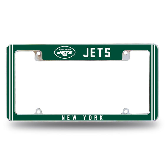 Jets Alternate Design All Over Chrome Frame - Top Oriented