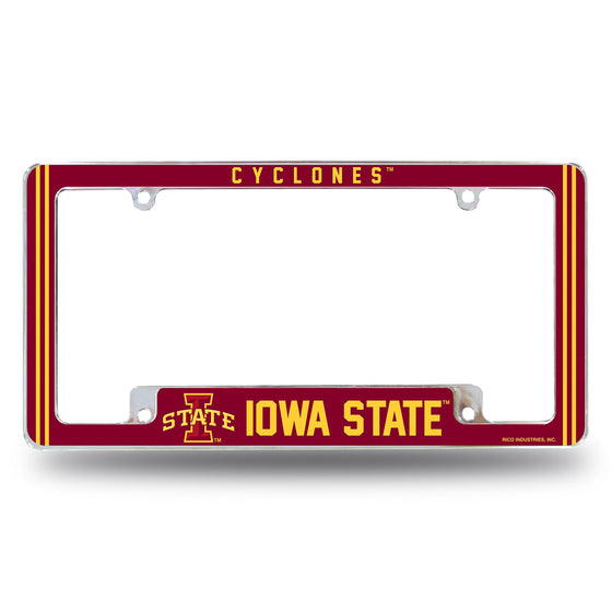 Iowa State University Alternate Design All Over Chrome Frame - Bottom Oriented