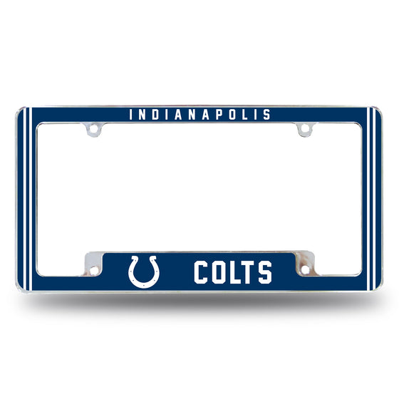 Colts Alternate Design All Over Chrome Frame - Bottom Oriented