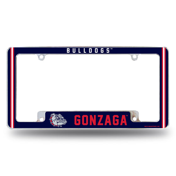 Gonzaga Alternate Design All Over Chrome Frame - Bottom Oriented