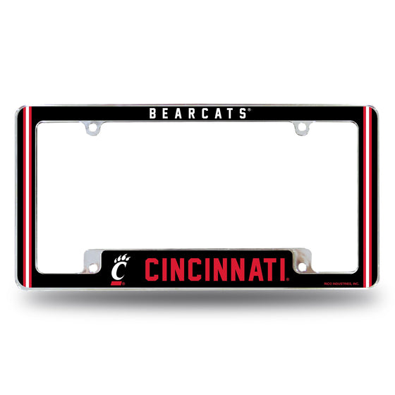 Cincinnati University Alternate Design All Over Chrome Frame - Bottom Oriented