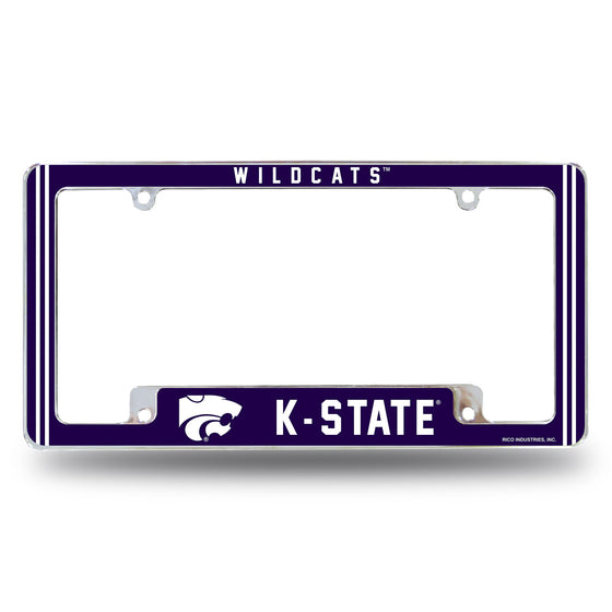 Kansas State University Alternate Design All Over Chrome Frame - Bottom Oriented