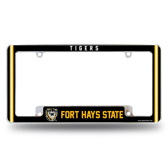 Fort Hays State Alternate Design All Over Chrome Frame - Bottom Oriented