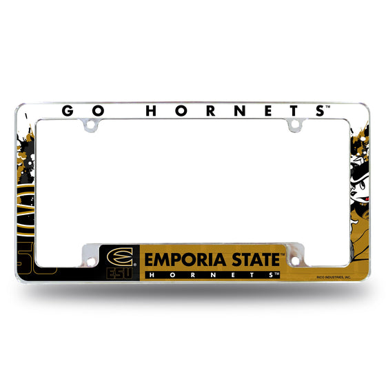 Emporia State All Over Chrome Frame (Bottom Oriented)