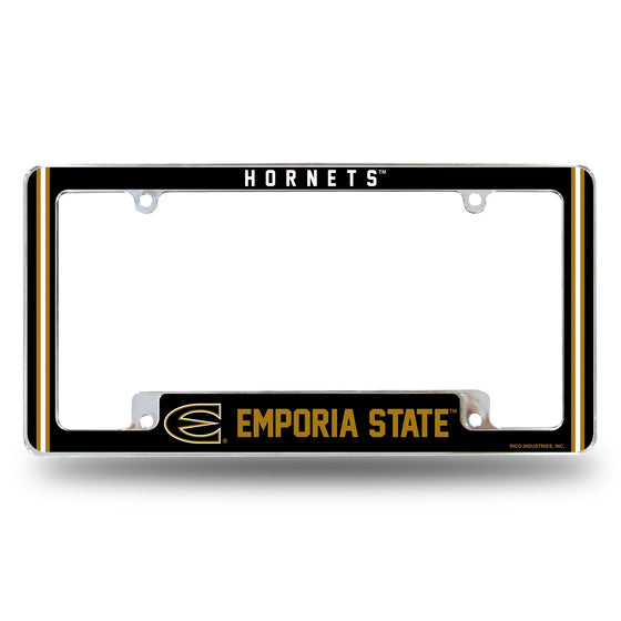 Emporia State Alternate Design All Over Chrome Frame - Bottom Oriented