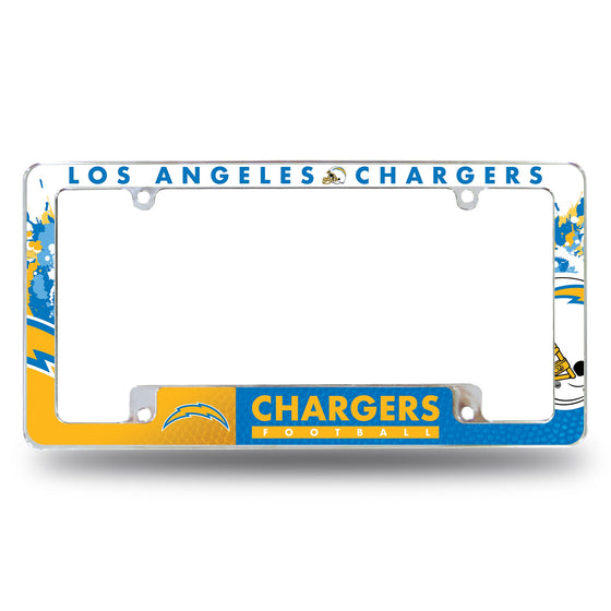 La Chargers Bottom Oriented All Over Chrome Frame