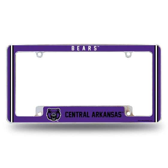 Central Arkansas Alternate Design All Over Chrome Frame - Bottom Oriented