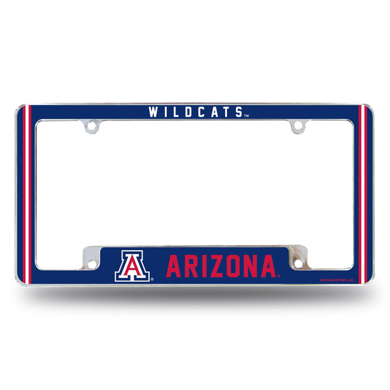 Arizona University Alternate Design All Over Chrome Frame - Bottom Oriented