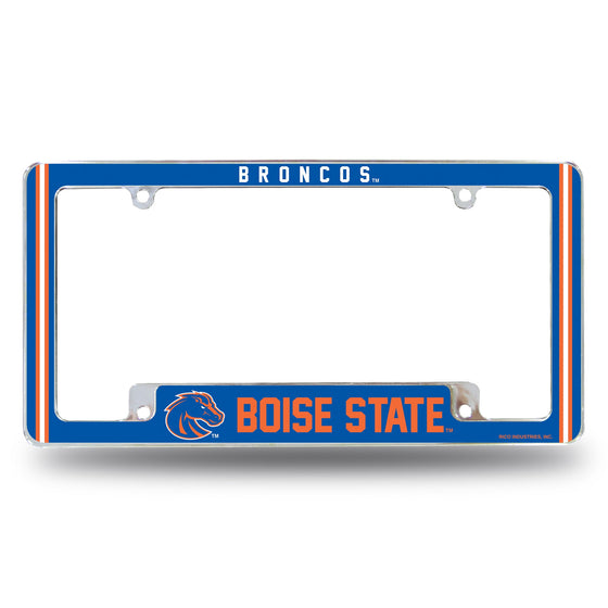 Boise State Alternate Design All Over Chrome Frame - Bottom Oriented