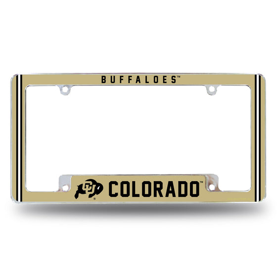 Colorado University Alternate Design All Over Chrome Frame - Bottom Oriented