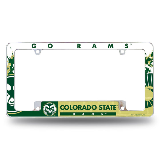 Colorado State All Over Chrome Frame (Bottom Oriented)