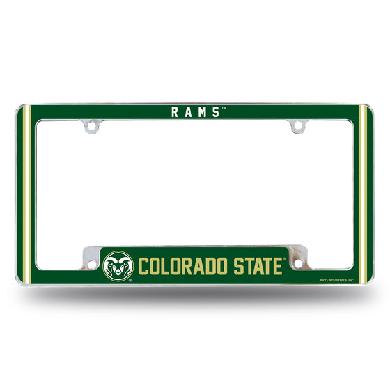 Colorado State Alternate Design All Over Chrome Frame - Bottom Oriented