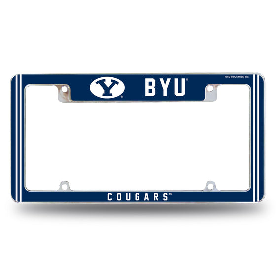 Byu Alternate Design All Over Chrome Frame - Top Oriented