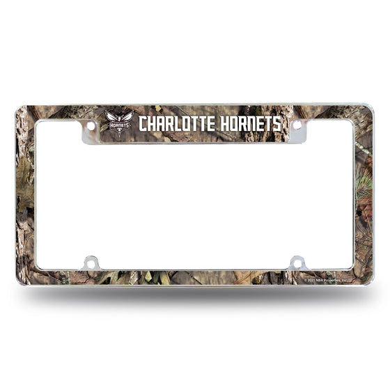 Hornets / Mossy Oak Camo Break-Up Country All Over Chrome Frame (Top Oriented)