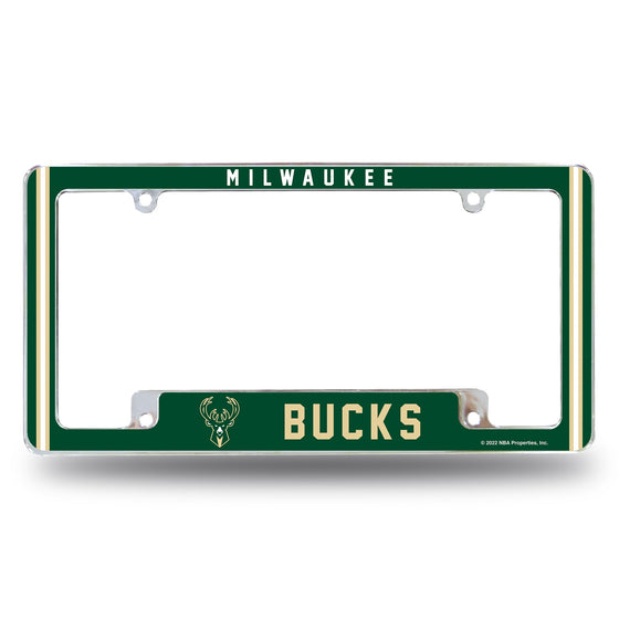 Bucks Alternate Design All Over Chrome Frame - Bottom Oriented