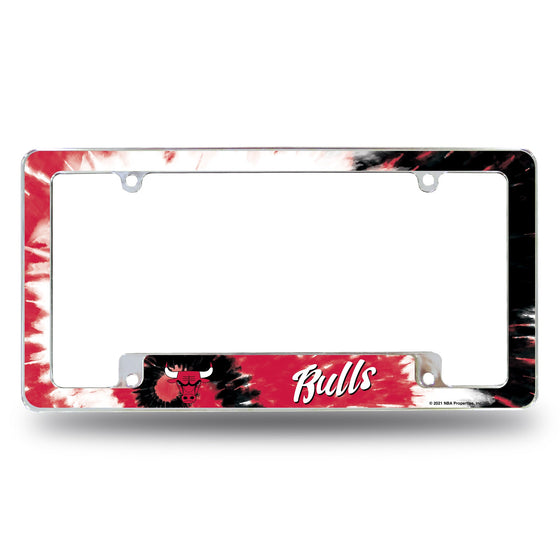 Bulls - Tie Dye Design - All Over Chrome Frame (Bottom Oriented)