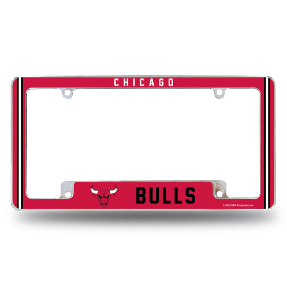 Bulls Alternate Design All Over Chrome Frame - Bottom Oriented