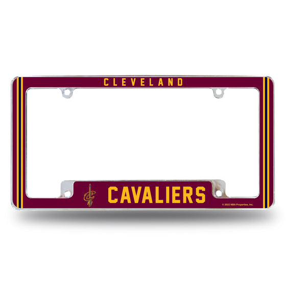 Cavaliers Alternate Design All Over Chrome Frame - Bottom Oriented