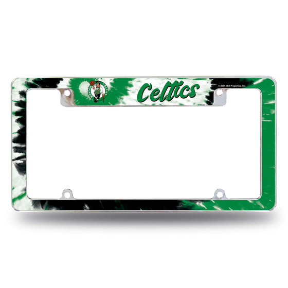 Celtics - Tie Dye Design - All Over Chrome Frame (Top Oriented)