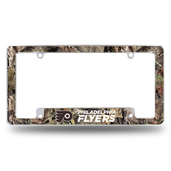 Philadelphia Flyers Mossy Oak Camo Break-Up Country All Over Chrome Frame (Bottom Oriented)