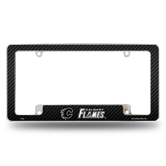 Flames - Carbon Fiber Design - All Over Chrome Frame