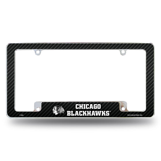 Blackhawks - Carbon Fiber Design - All Over Chrome Frame