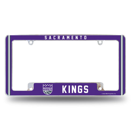 Kings - Sac Alternate Design All Over Chrome Frame - Bottom Oriented