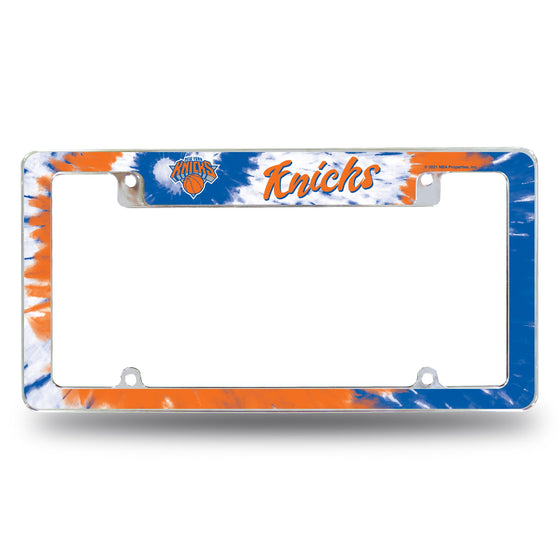 Knicks - Tie Dye Design - All Over Chrome Frame (Top Oriented)