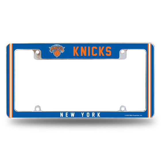 Knicks Alternate Design All Over Chrome Frame - Top Oriented