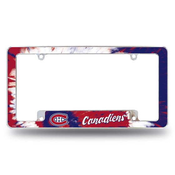 Canadiens - Tie Dye Design - All Over Chrome Frame (Bottom Oriented)