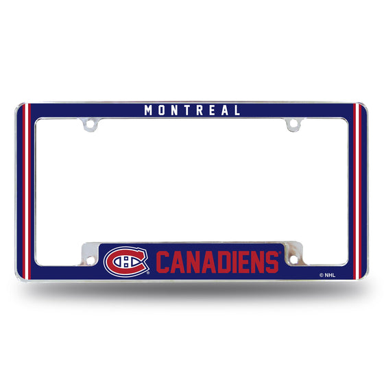 Canadiens Alternate Design All Over Chrome Frame - Bottom Oriented