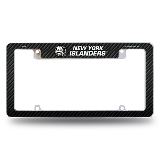 New York Islanders - Carbon Fiber Design - All Over Chrome Frame