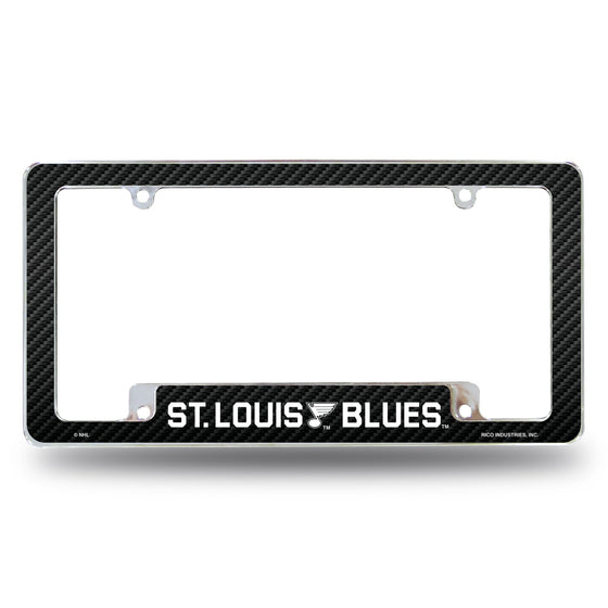 St. Louis Blues - Carbon Fiber Design - All Over Chrome Frame