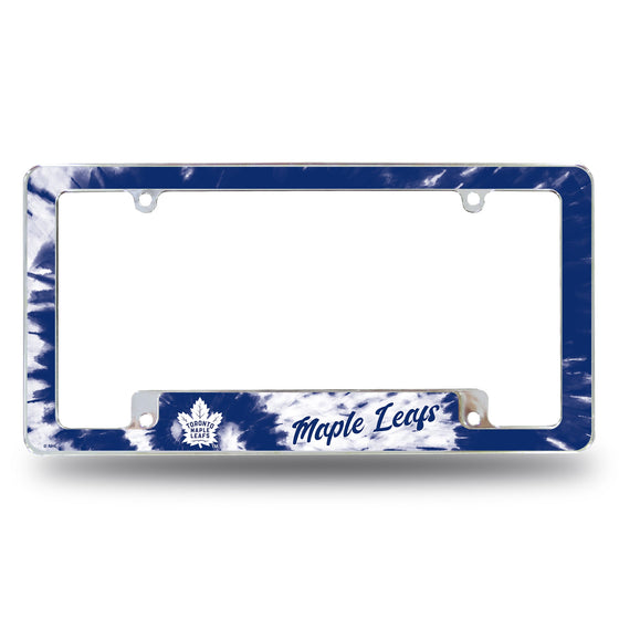 Maple Leafs - Tie Dye Design - All Over Chrome Frame (Bottom Oriented)