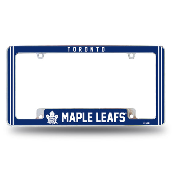 Maple Leafs Alternate Design All Over Chrome Frame - Bottom Oriented