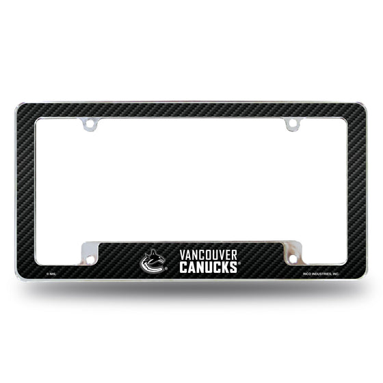 Canucks - Carbon Fiber Design - All Over Chrome Frame