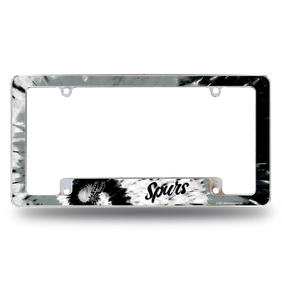 Spurs - Tie Dye Design - All Over Chrome Frame (Bottom Oriented)