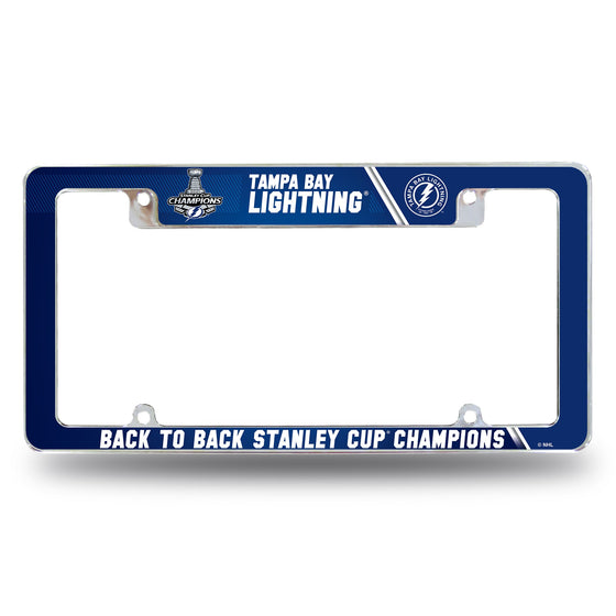 Lightning 2021 NHL Stanley Cup Champions All Over Chrome Frame (Top Oriented)