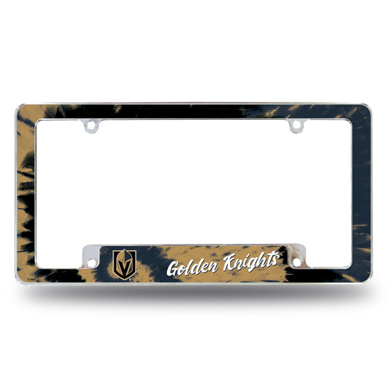 Las Vegas Golden Knights - Tie Dye Design - All Over Chrome Frame (Bottom Oriented)