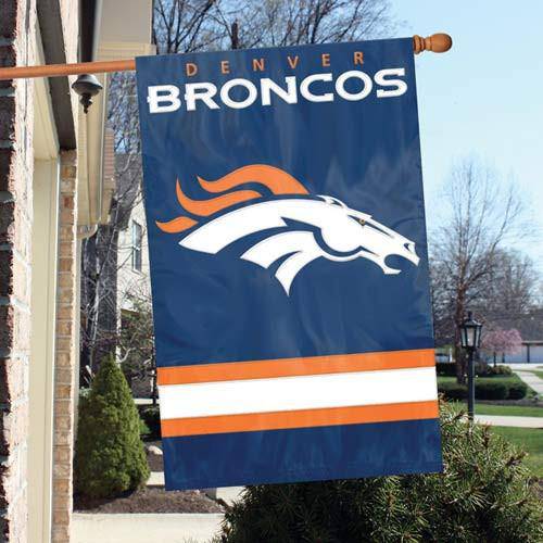 Denver Broncos 2-Sided Embroidered 44"x28" Premium House Flag Banner - 757 Sports Collectibles